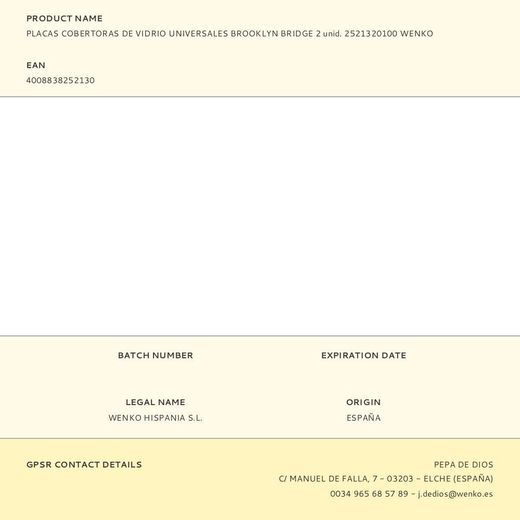 Placas Cobertoras De Vidrio Brooklyn Bridge 30 X 52 Cm, 2 Uds