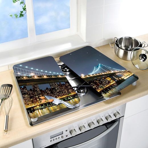 Placas Cobertoras De Vidrio Brooklyn Bridge 30 X 52 Cm, 2 Uds