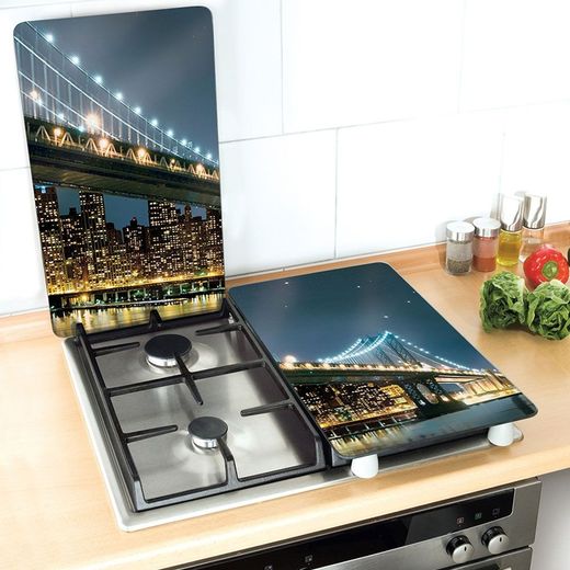 Placas Cobertoras De Vidrio Brooklyn Bridge 30 X 52 Cm, 2 Uds