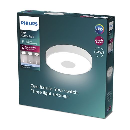 Plafón Led Circular Con Regulación De Intensidad Coiner 24 W 4000 K 2800 Lm Ø 38,9 X 8 Cm
