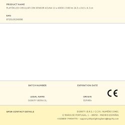 Plafón Led Circular Con Sensor Acuna 12 W 4000 K 1500 Lm 24,5 X 24,5 X 6,3 Cm