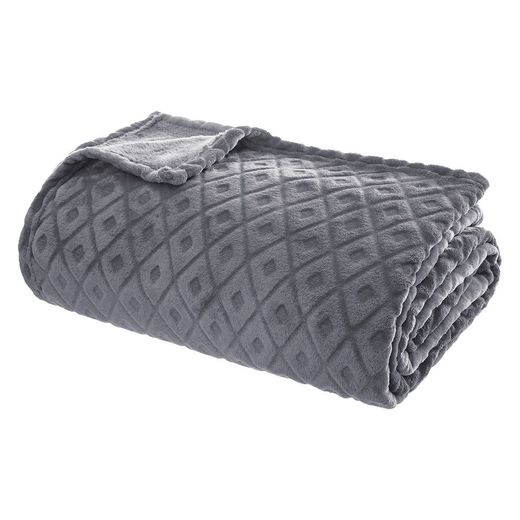 Plaid/Manta Modelo Winter Rhombus Color Gris 230 X 180 Cm