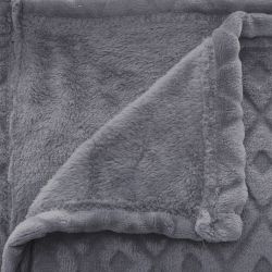 Plaid/Manta Modelo Winter Rhombus Color Gris 230 X 180 Cm