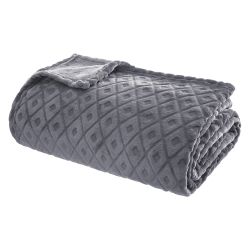 Plaid/Manta Modelo Winter Rhombus Color Gris 230 X 180 Cm
