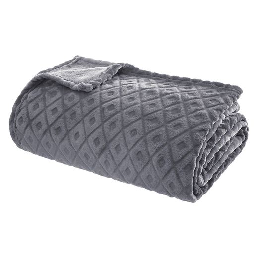 Plaid/Manta Modelo Winter Rhombus Color Gris 230 X 180 Cm