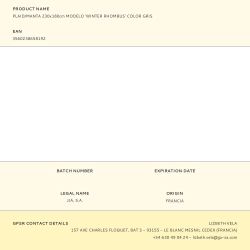 Plaid/Manta Modelo Winter Rhombus Color Gris 230 X 180 Cm