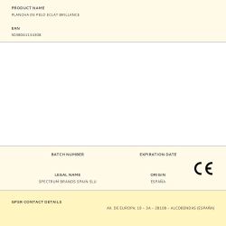 Plancha De Pelo Eclat Brillance