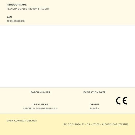 Plancha De Pelo Pro Ion Straight