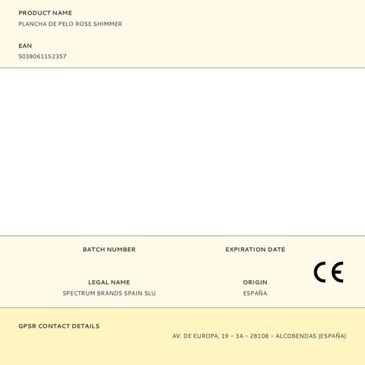 Plancha De Pelo Rose Shimmer