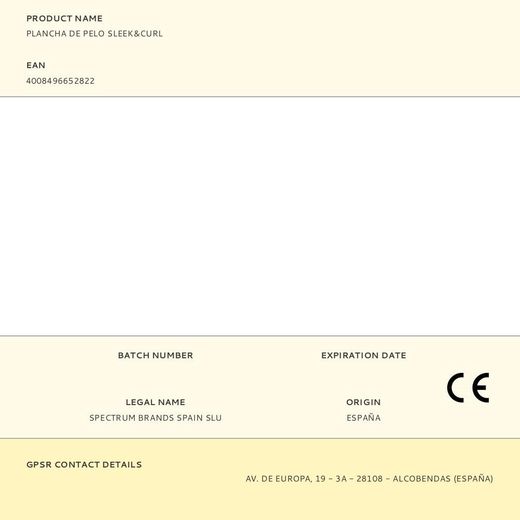 Plancha De Pelo Sleek&Curl