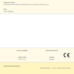 Plastilina De Colores Fluorescentes 70 G Colores Surtidos, 6 Uds