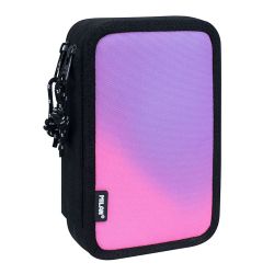 Plumier De 2 Pisos Con Contenido Sunset, Negro Y Rosa Milan