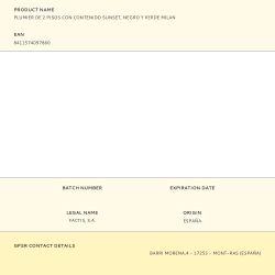 Plumier De 2 Pisos Con Contenido Sunset, Negro Y Verde Milan