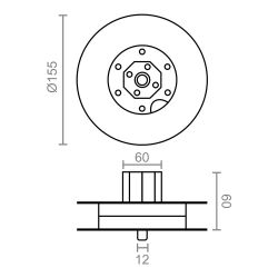 Polea Metalica Con Espiga Pr19 Zincado 150 Mm