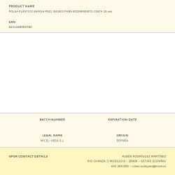 Polea Plástico Espiga Pr21 Negro Para Rodamiento Cinta 18 Mm