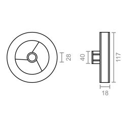 Polea Plastico Pr21 Negro Para Rodamiento Cinta 18 Mm
