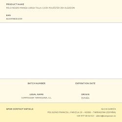 Polo Negro Manga Larga Talla-S 65% Poliéster 35% Algodon