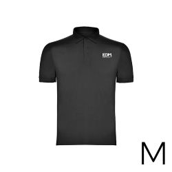 Polo Negro Talla-M Manga Corta Bordado