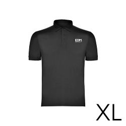 Polo Negro Talla-Xl Manga Corta Bordado