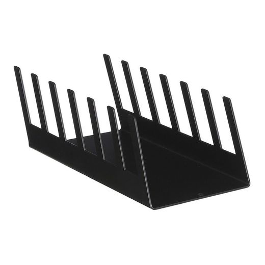 Porta Platos De Metal Negro 22 X 7,5 X 10 Cm