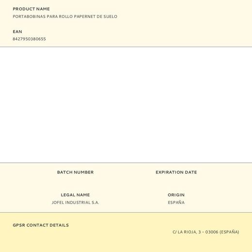 Portabobinas Para Rollo Papernet De Suelo