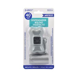 Portabolsas + Rollo De 20 Bolsas Higiénicas Colores Surtidos 2 Uds