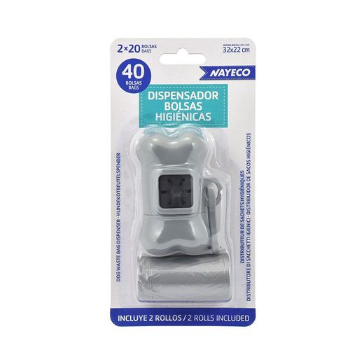 Portabolsas + Rollo De 20 Bolsas Higiénicas Colores Surtidos 2 Uds