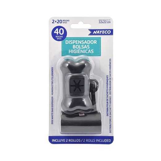 Portabolsas + Rollo De 20 Bolsas Higiénicas Colores Surtidos 2 Uds