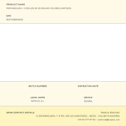 Portabolsas + Rollo De 20 Bolsas Higiénicas Colores Surtidos 2 Uds