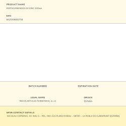 Portacandados De Zinc 100Mm