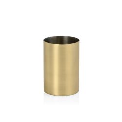 Portacepillos, Inox, Dorado, Ø 6,5 X 9,5 Cm