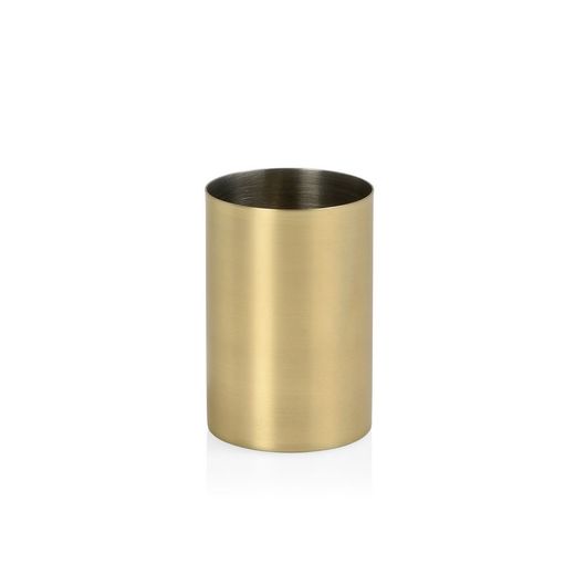 Portacepillos, Inox, Dorado, Ø 6,5 X 9,5 Cm