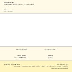 Portalamparas 250V Base G-9  10Cm Con Cable