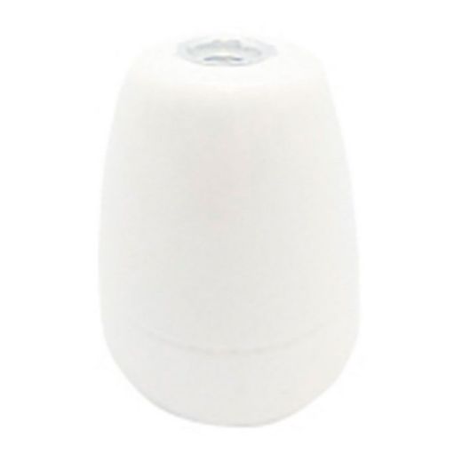 Portalámparas Cerámico Vintage E27, 100 W 250 V, Blanco, Ø47 X 59 Mm (Retractilado)