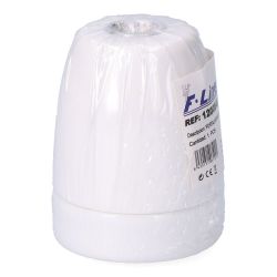 Portalámparas Cerámico Vintage E27, 100 W 250 V, Blanco, Ø47 X 59 Mm (Retractilado)