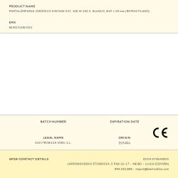 Portalámparas Cerámico Vintage E27, 100 W 250 V, Blanco, Ø47 X 59 Mm (Retractilado)