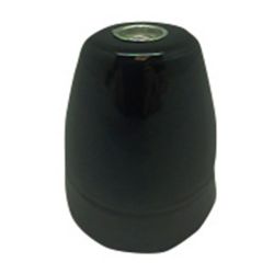 Portalámparas Cerámico Vintage E27, 100 W 250 V, Negro, Ø47 X 59 Mm (Retractilado)