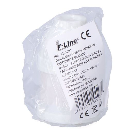 Portalámparas Corriente E27 Blanco (Retractilado)