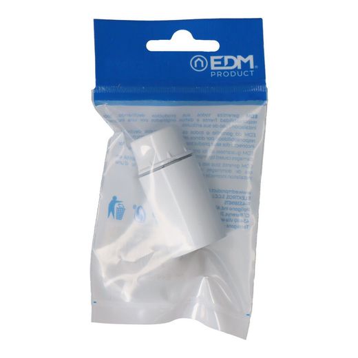 Portalámparas De Baquelita Reforzado E-14 Blanco (Envasado)