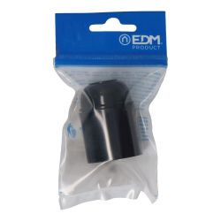 Portalámparas De Baquelita Reforzado E-27 Negro (Envasado)