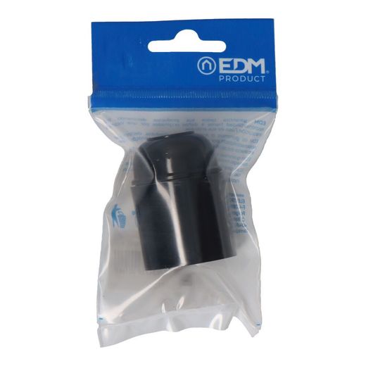 Portalámparas De Baquelita Reforzado E-27 Negro (Envasado)