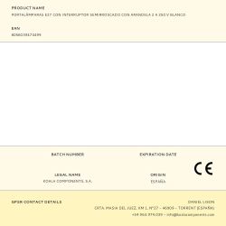 Portalámparas E27 Con Interruptor Semirroscado Con Arandela 2 A 250 V Blanco