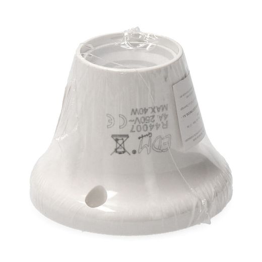 Portalamparas E27, Zocalo Recto, 4A 250V~, Blanco (Retractilado)