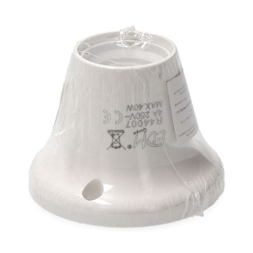 Portalamparas E27, Zocalo Recto, 4A 250V~, Blanco (Retractilado)