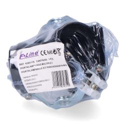 Portalámparas Múltiple, 3 Portalámparas E27, M10, 4 A 250 V, Negro. (Retractilado)