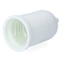 Portalámparas Obra Con Colgante E27, 4 A 250 V, Blanco, Ø35 X 60 Mm (Retractilado)