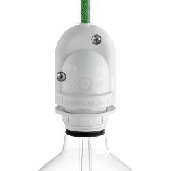 Portalámparas Para Exterior E27 Blanco. Ip65 (Retractilado)