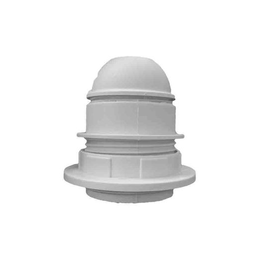 Portalamparas Semiroscado Blanco E-27 + Arandela (Retractilado)