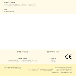 Portalamparas Zocalo E27 Recto Solera 6511