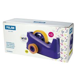 Portarollos Azul Con Doble Adaptador 33/66 M (Cinta No Incluida)